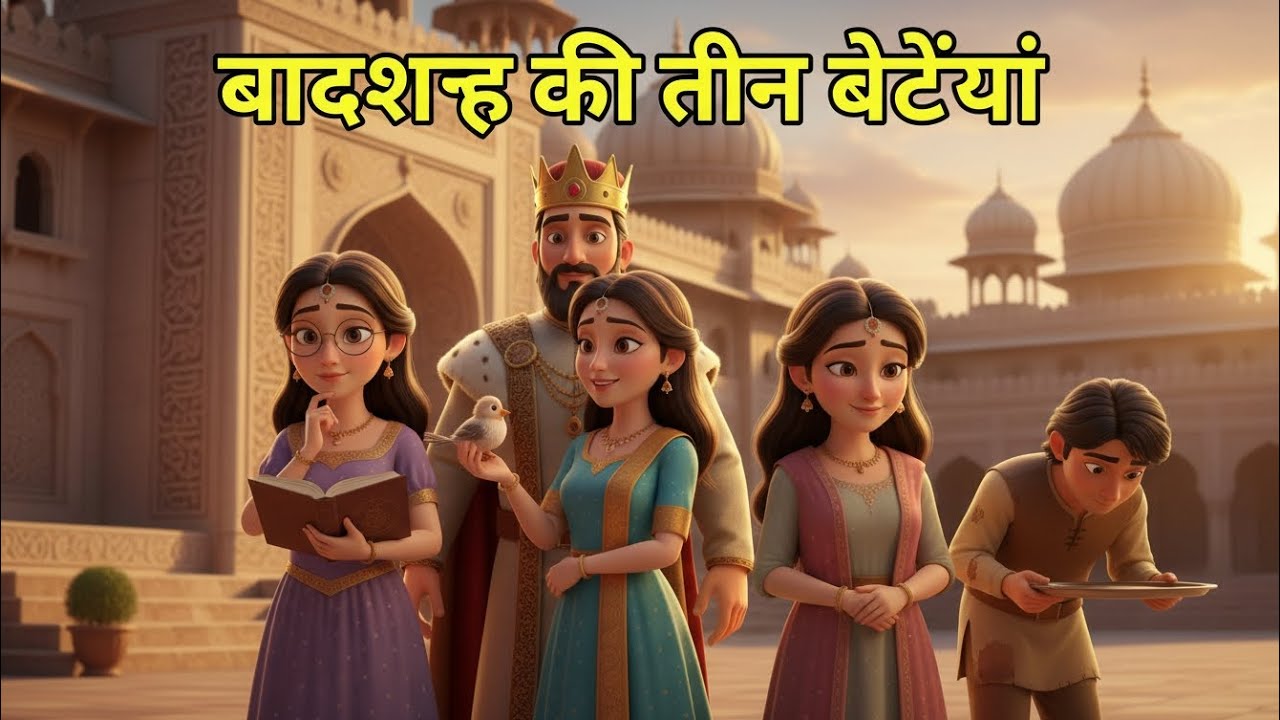 Badshah ki teen betiyan 3D cartoon story . . . . 