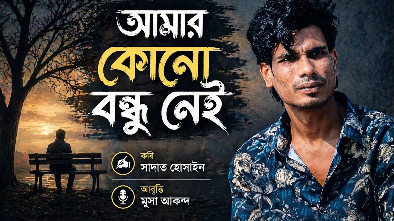 @musaakondoofficial | আমার কোনো বন্ধু নেই | সাদাত হোসাইন | মুসা আকন্দ, Amar kono bondhu nei #poetry
