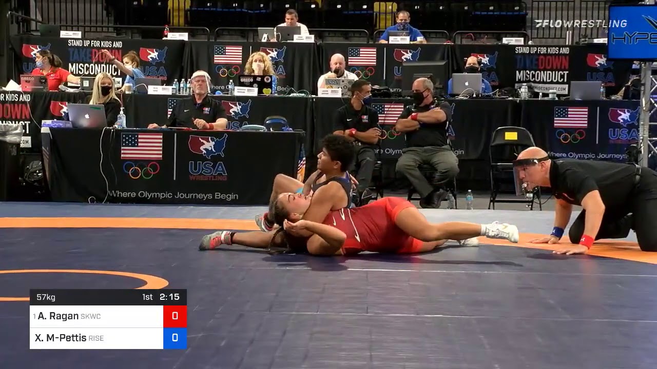 57 Kg Quarterfinal Alli Ragan Sunkist Kids Wrestling Club Vs Xochitl Mota-Pettis Rise Wrestling