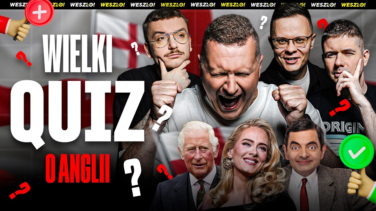 WIELKI QUIZ O ANGLII - PACZUL, WĄSOWSKI, MICHALAK I BARAN LIVE