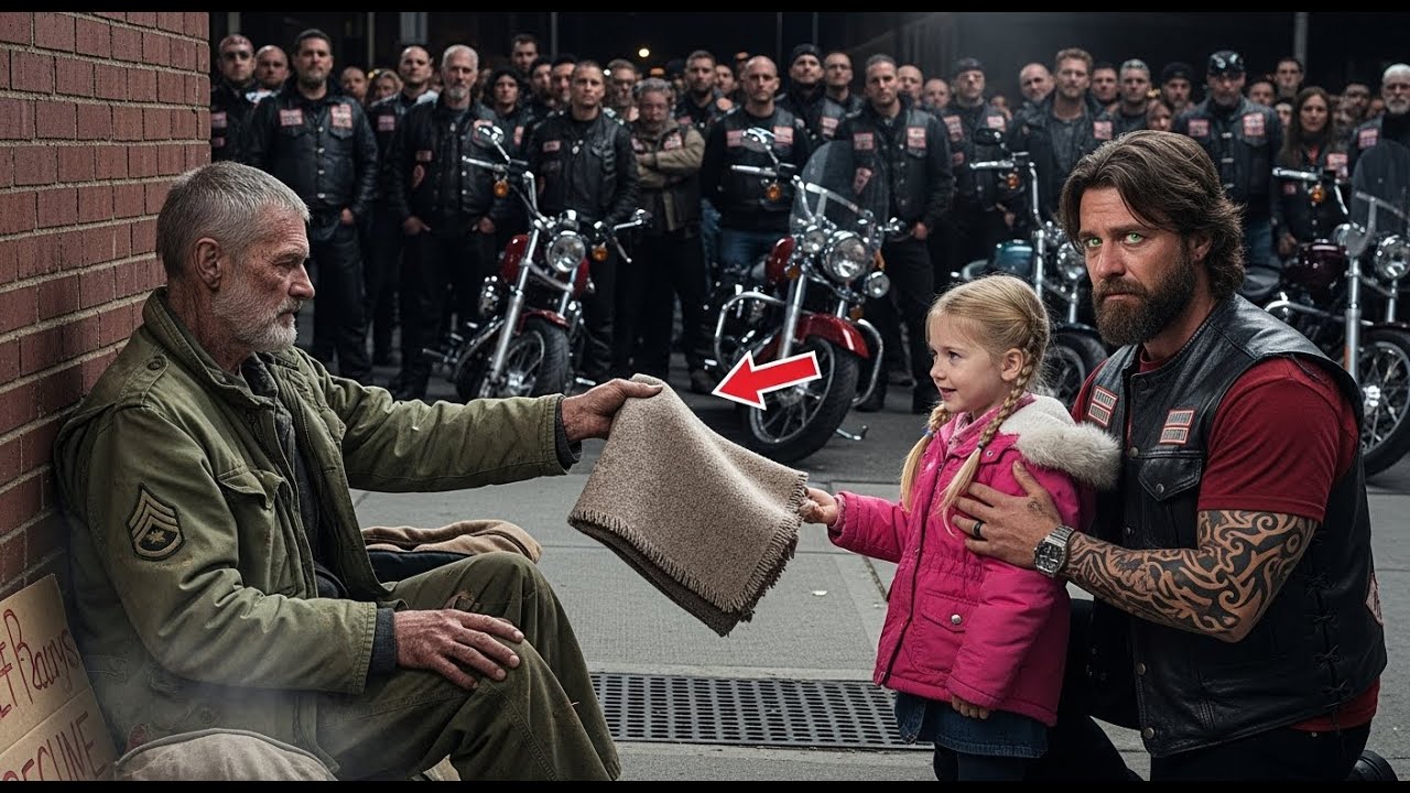 Homeless Veteran Gave His Last Blanket to Biker's Daughter — 175 Hells Angels Found Him