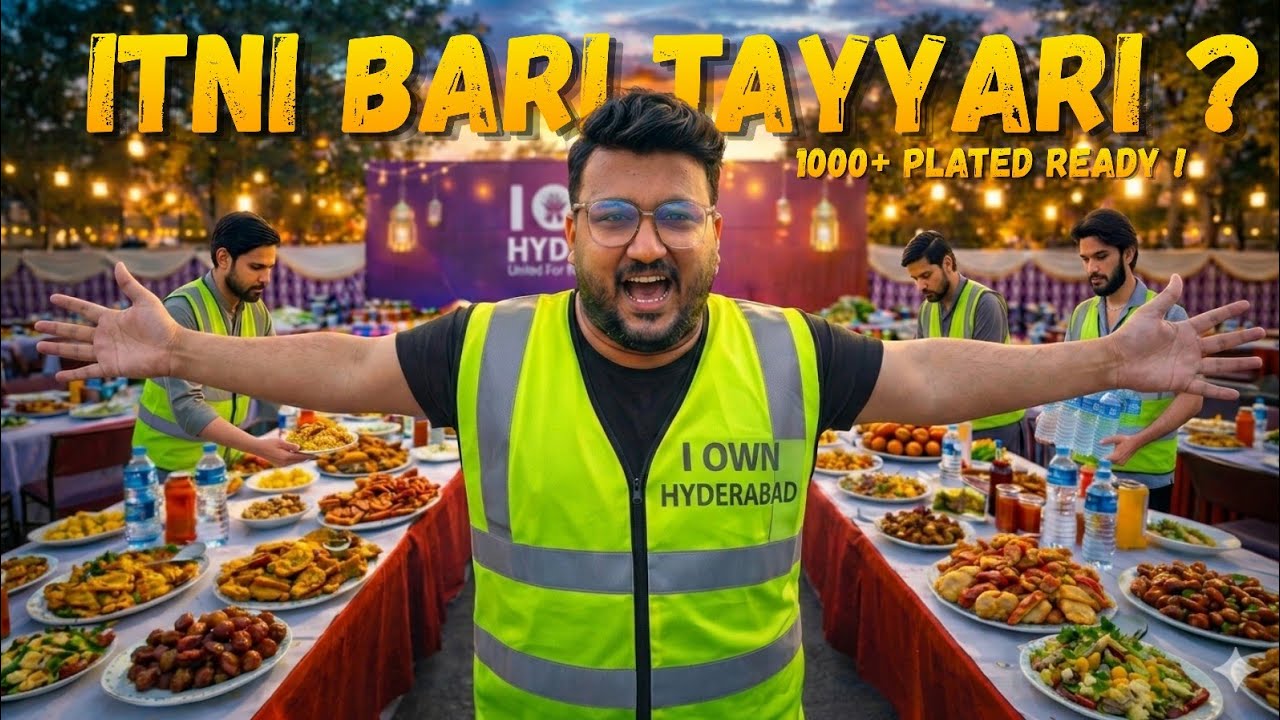Serving 1000+ People! 😱 | Iftar Dastarkhuwan 2026 | I Own Hyderabad Vlog