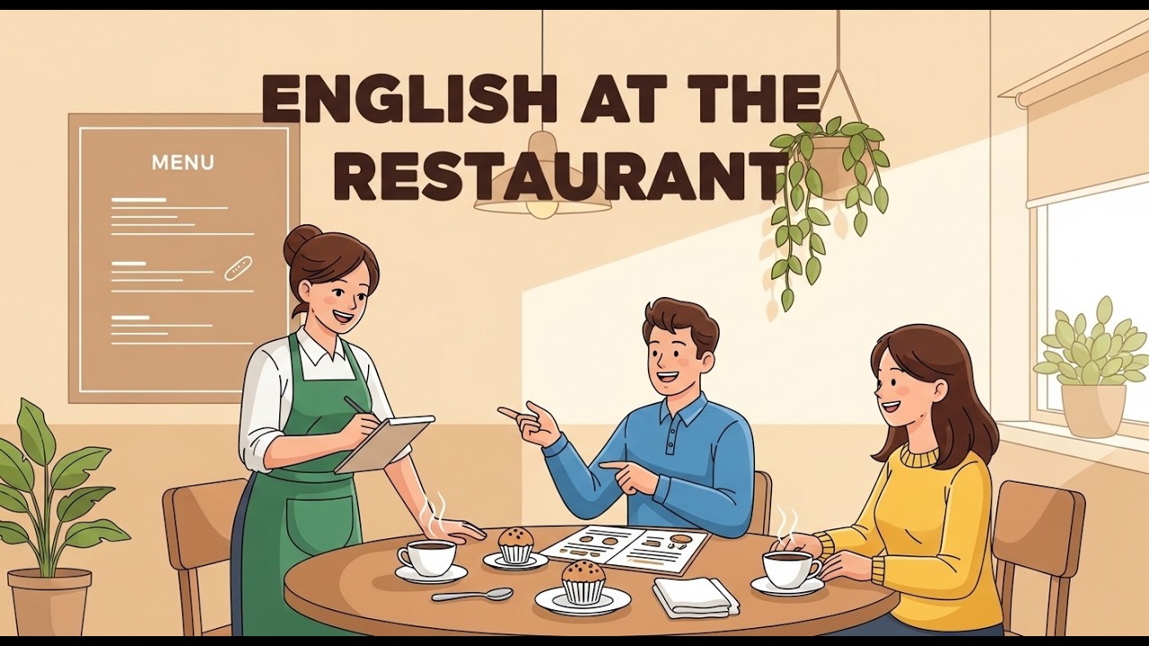 Learn English at the Restaurant| How to Order, Tip, and Pay the Bill| English for beginner