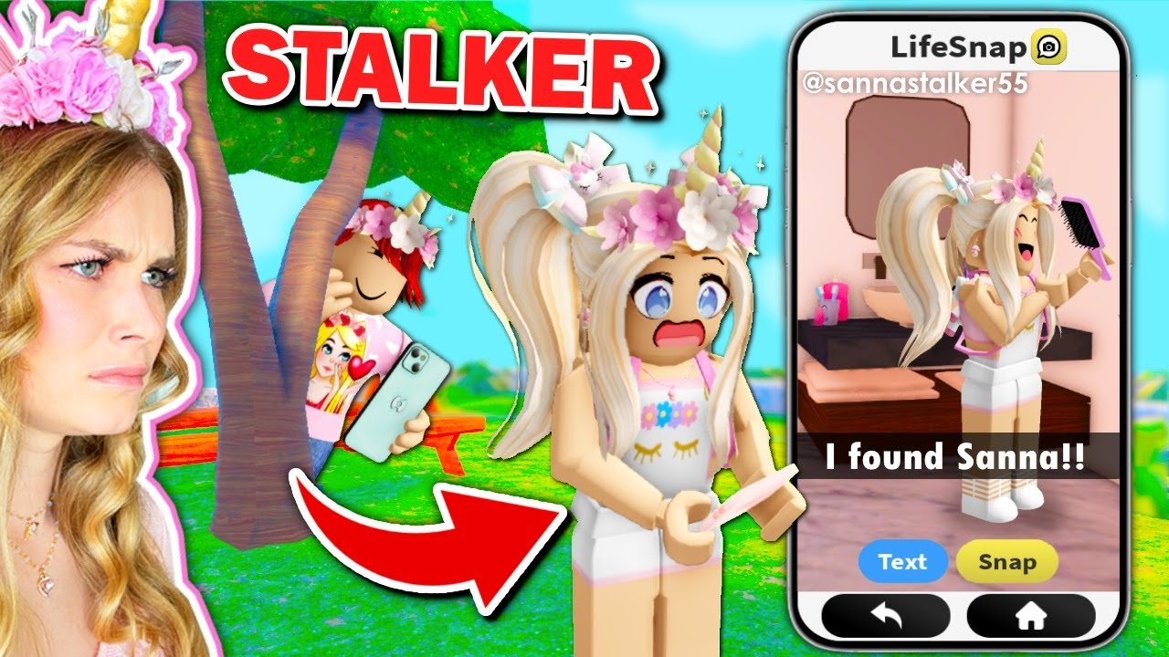 I CAUGHT My STALKER Taking SNAPCHATS Of Me In Life Together! (Roblox)