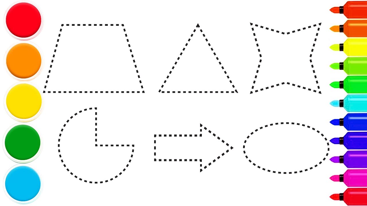 How to draw simple 2d geometric shapes | step by step