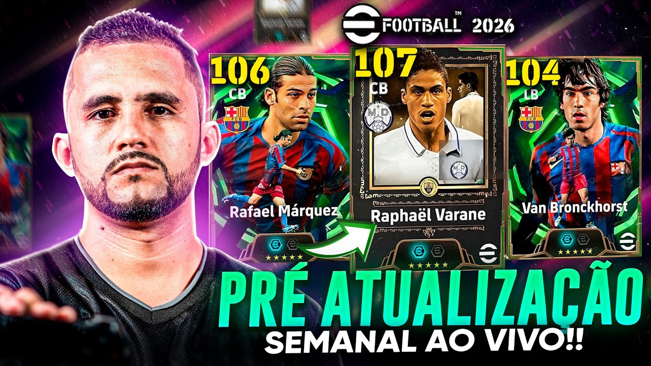 🚨 PRÉ ATUALIZAÇÃO SEMANAL AO VIVO | ESTREIA DO VARANE E JOGATINA NA 1ª DIVISÃO DA LIGA | EFOOTBALL