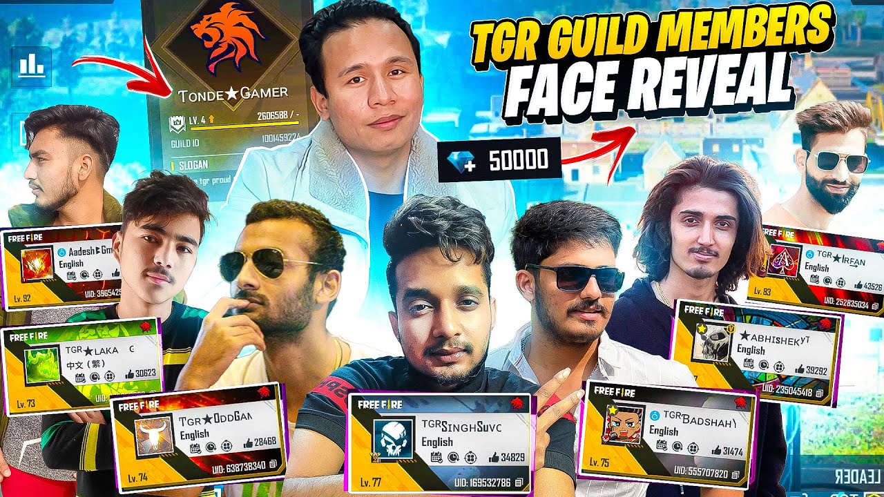 1 Booyah & Win 50000 Diamonds 😱 Tonde Gamer Guild Members Face Reveal Before Nepal Server Change