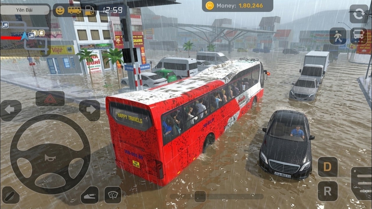 Coach Bus Simulator Vietnam - The Massive Flash Flood Left Almost Every Road Completely Underwater!