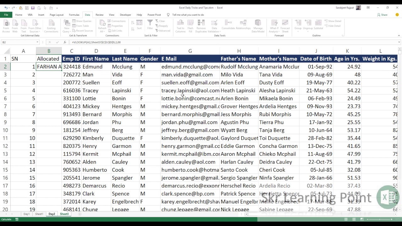 Excel in Hindi- Task/Work Allocation trick and tips in Excel #SkrLearningPoint