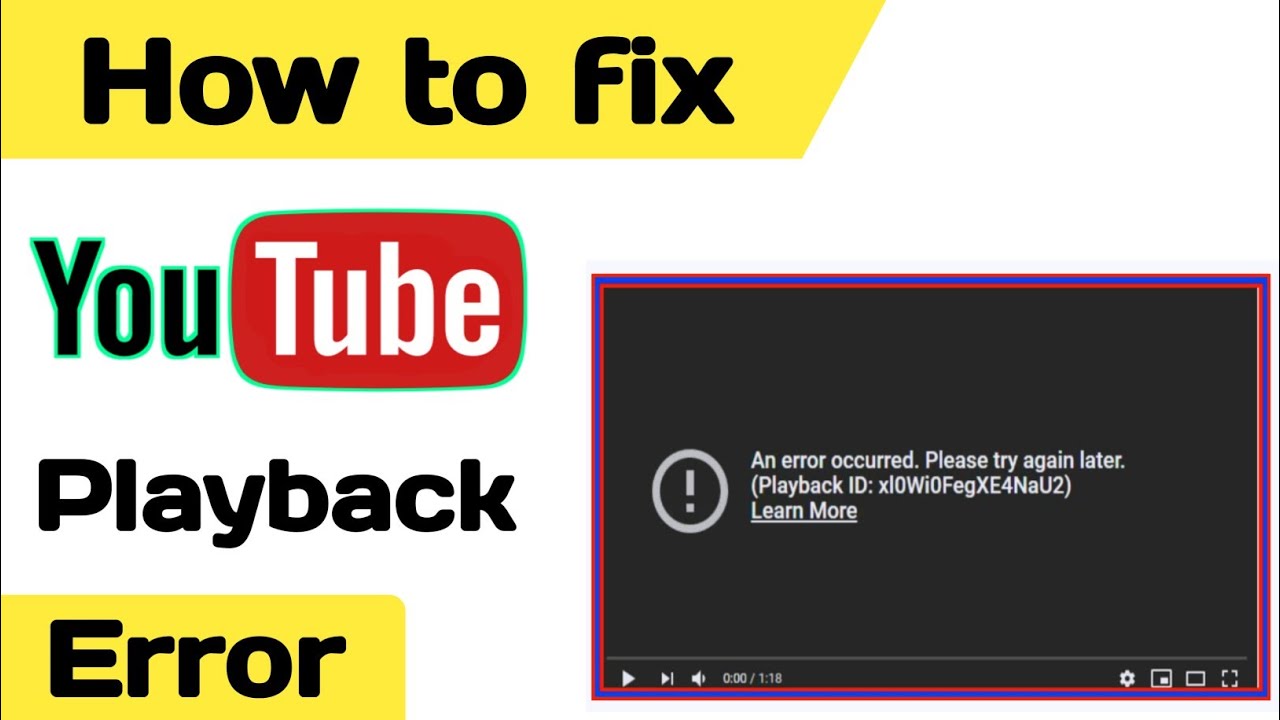 How to fix an error occurred please try again later playback id youtube || Youtube playback id error