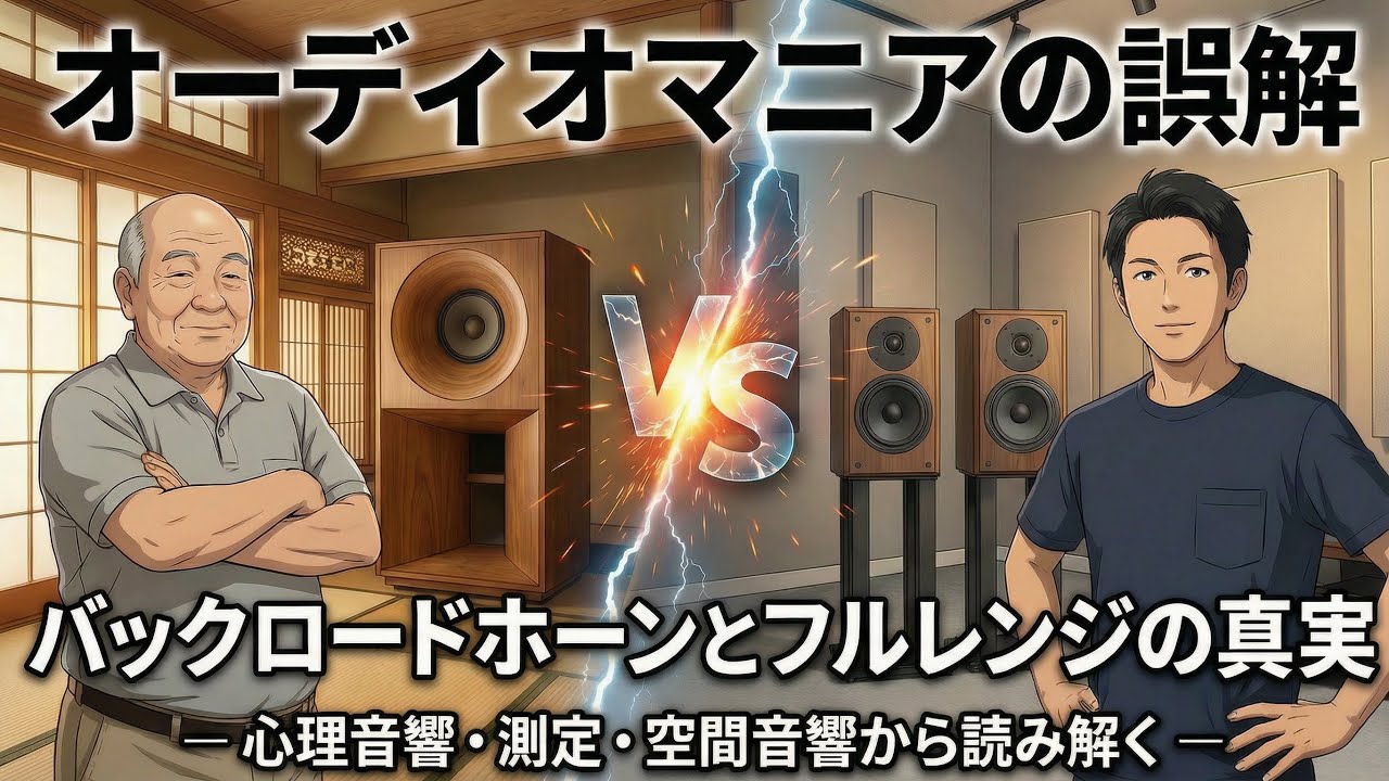 【誤解されてきた事実】 /　フルレンジとバックロードホーンは本当に優れているのか？　/　～ 心理音響・測定・空間音響で検証する ～　/　日本と海外の自作スピーカー 設計思想の違い