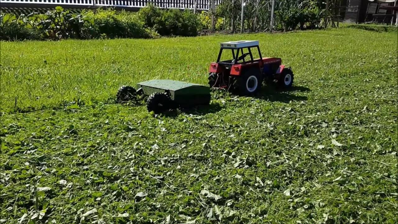 RC Zetor 16145 lawn mower test, RC Mähwerk