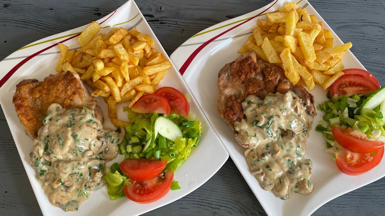 Kremalı Mantar Soslu Tavuk Biftek | Tarifi | Hühnersteak mit Champignon-Sahne Sauce | Rezept