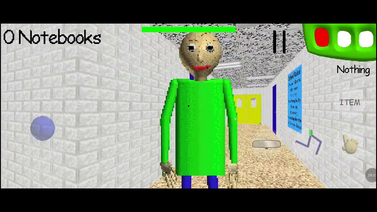 Jogando baldi's 
