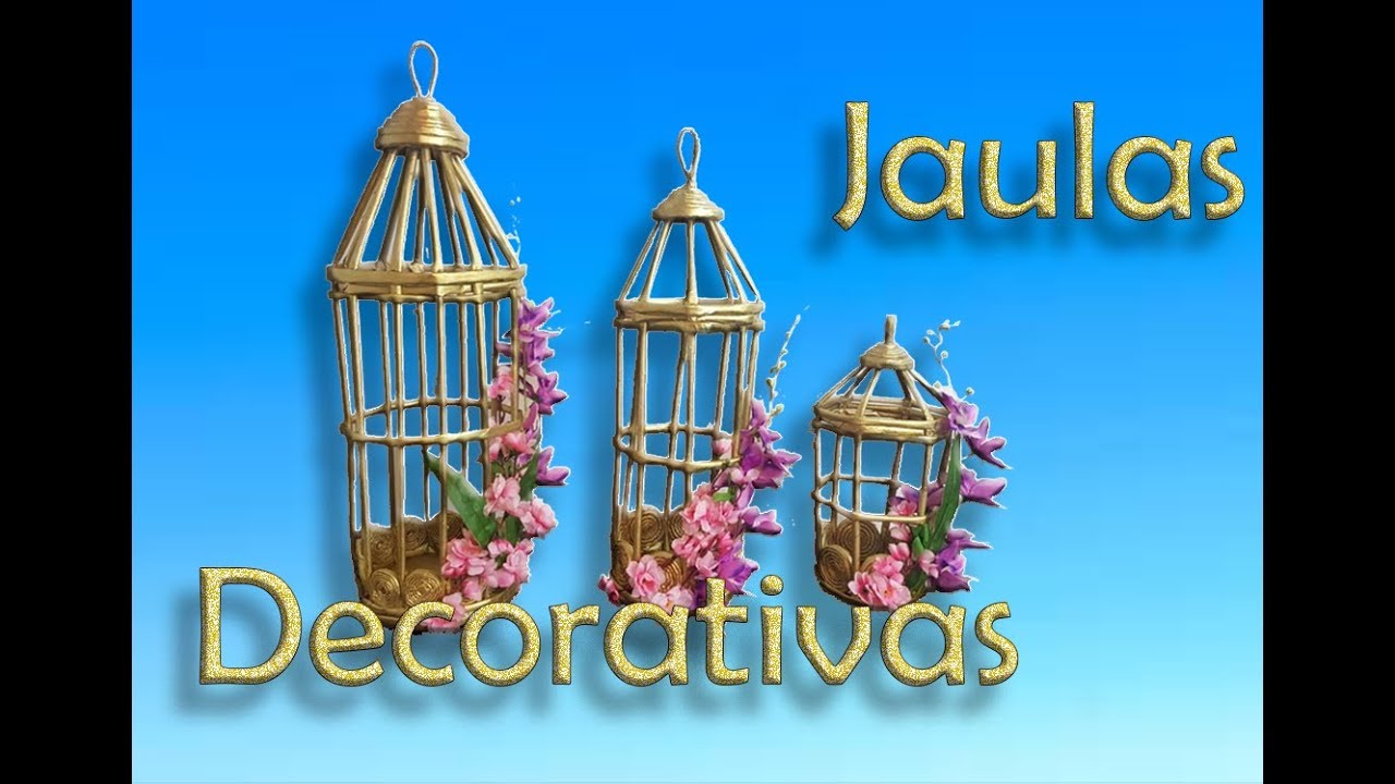 Jaula Decorativa de papel periodico - Reciclaje / DIY