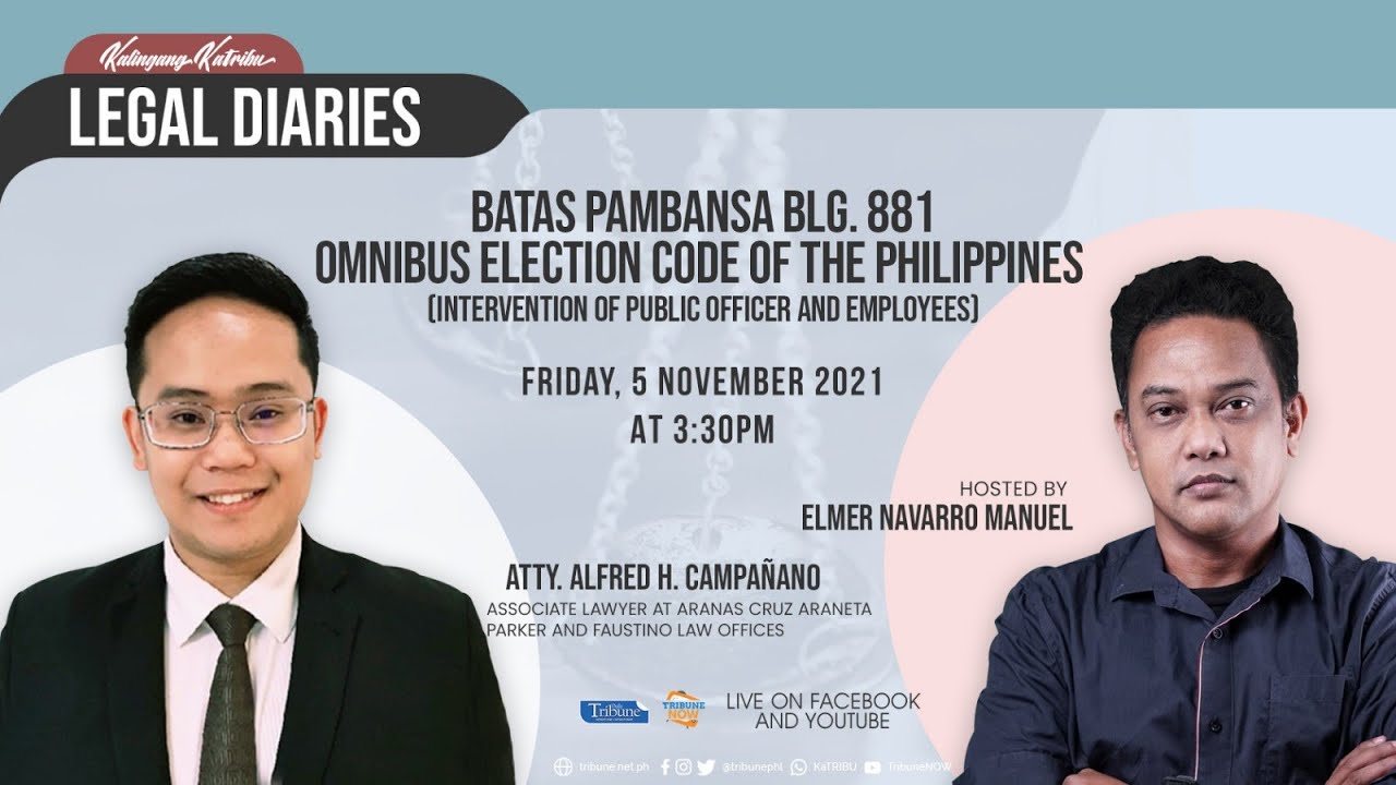 Omnibus Election Code of the Philippines | Legal Diaries | #KalingangKatribu