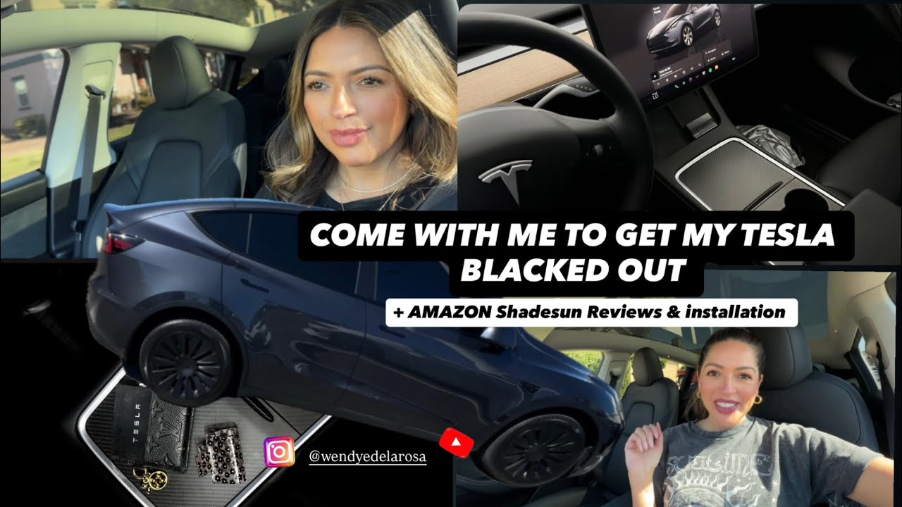 Upgrading My Tesla Model Y Window Tint Transformation, Testing New Sun Shades, Come with me Vlog