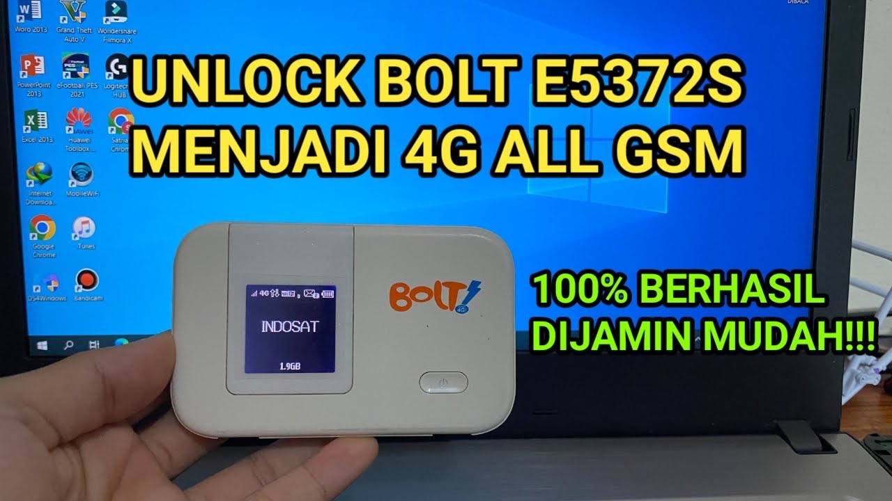 Cara Unlock Modem Bolt E5372 menjadi 4G All Operator