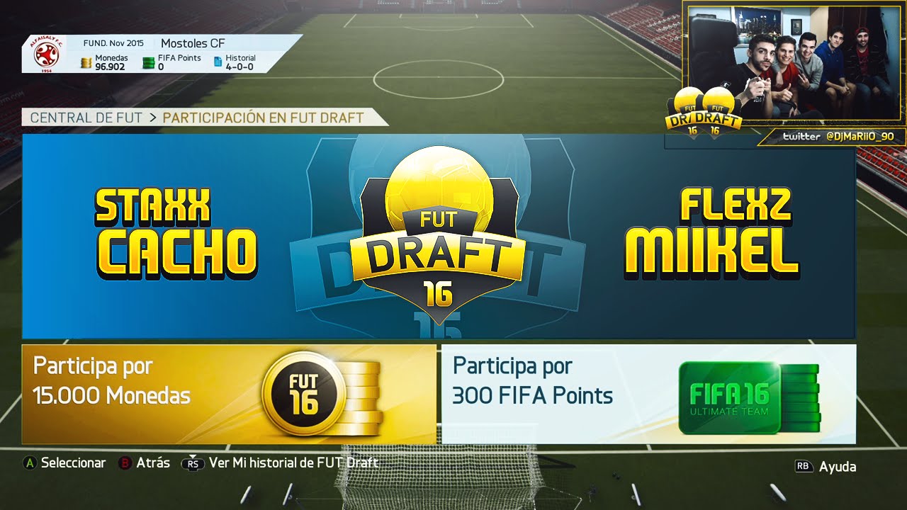 FUT DRAFT | Con bysTaXx, Cacho, FlexZ y MiiKeL | FIFA 16 Ultimate Team | DjMaRiiO