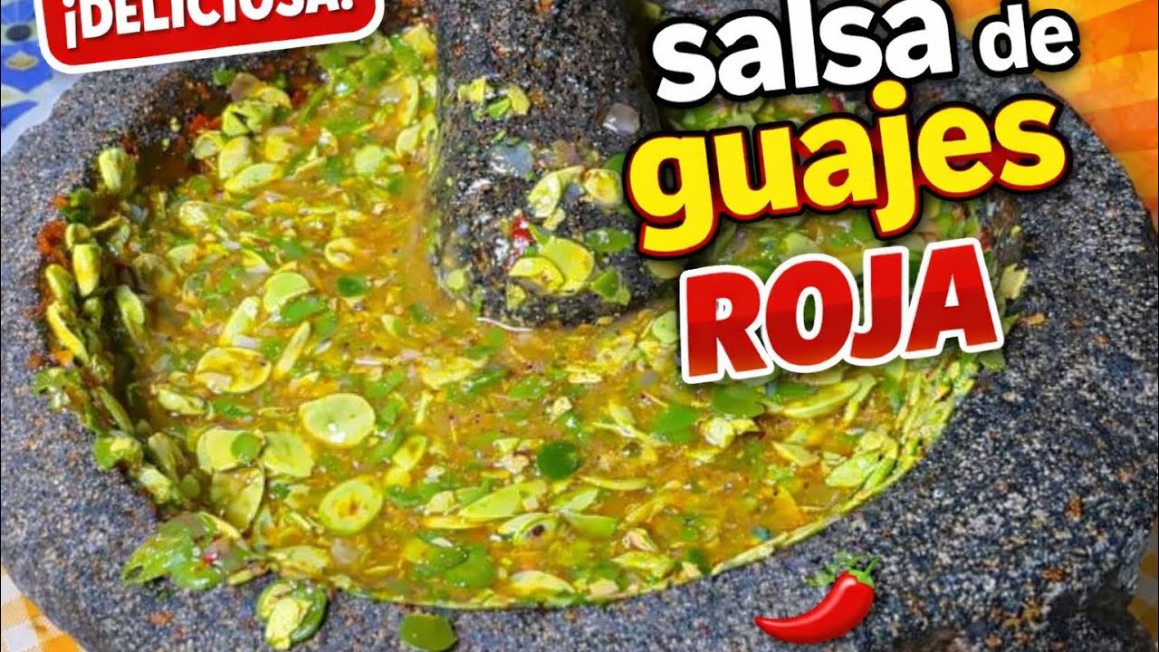 Salsa roja de guajes en molcajete  🌶️ | Receta mexicana tradicional