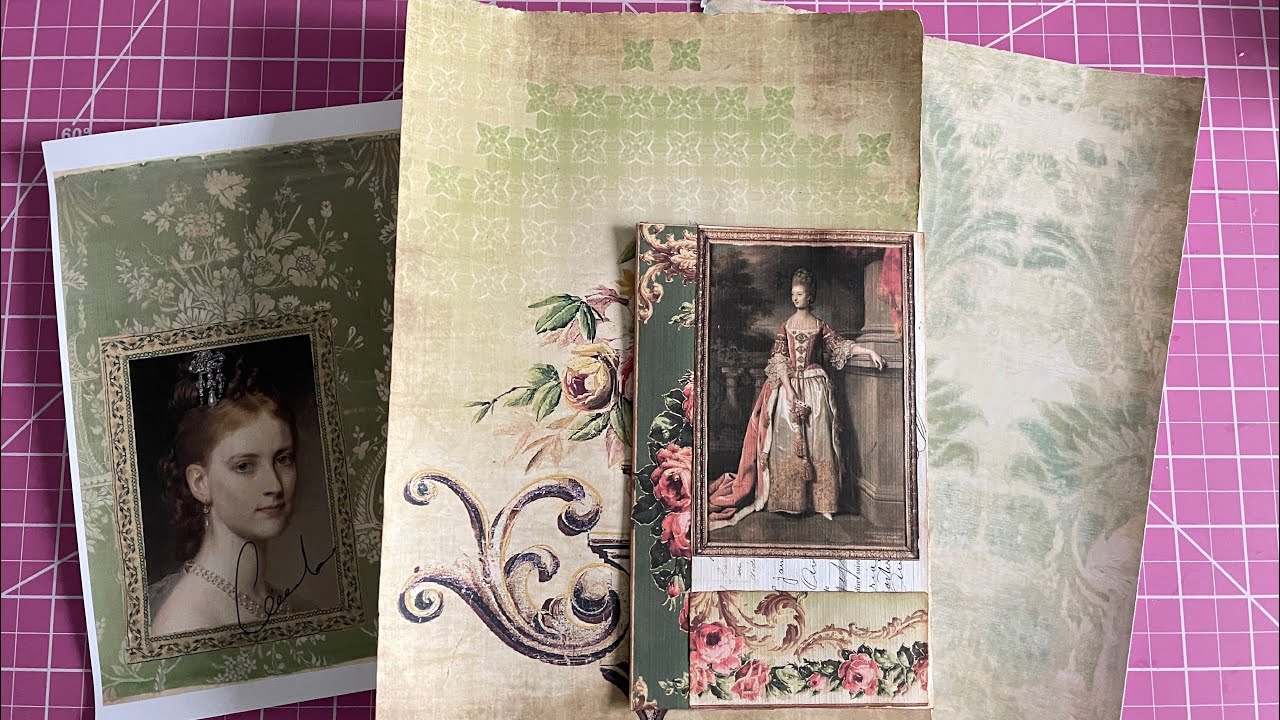 The start of a new vintage large flip flop journal from junk mail envelopes! Craft and Chat!