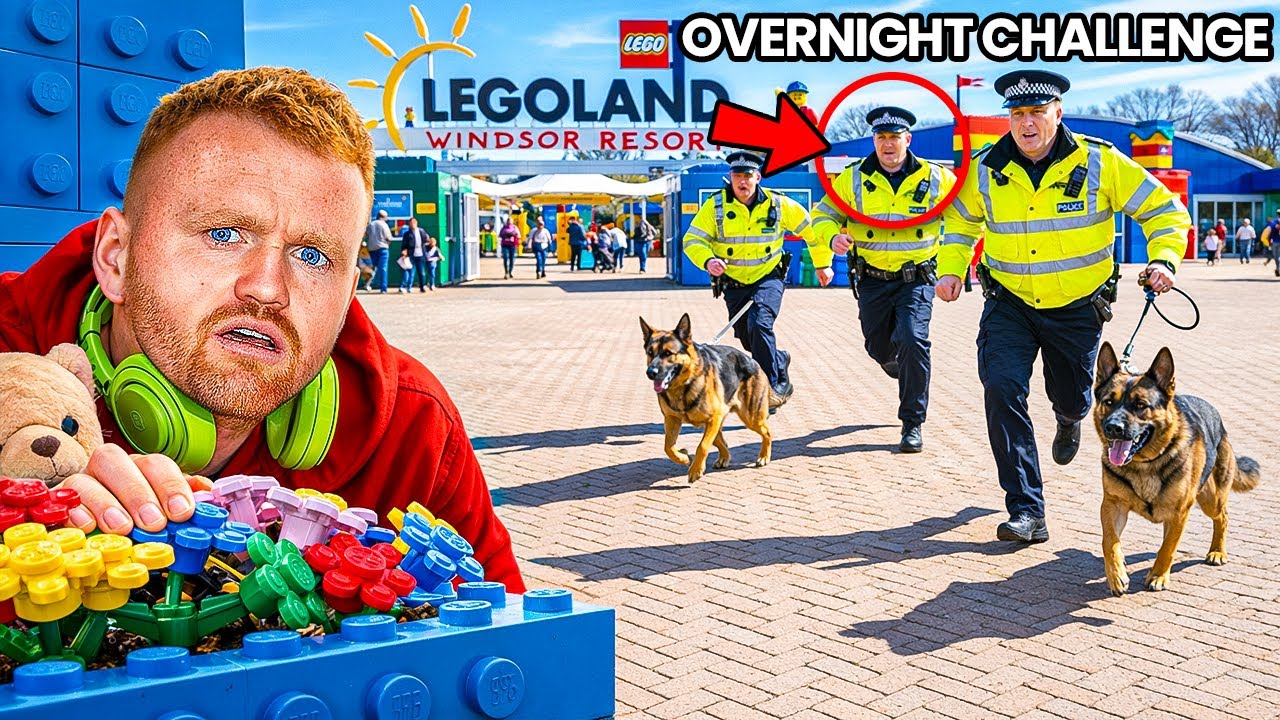 SECURITY DOGS SEARCHED FOR US ALL NIGHT! Legoland overnight challenge!