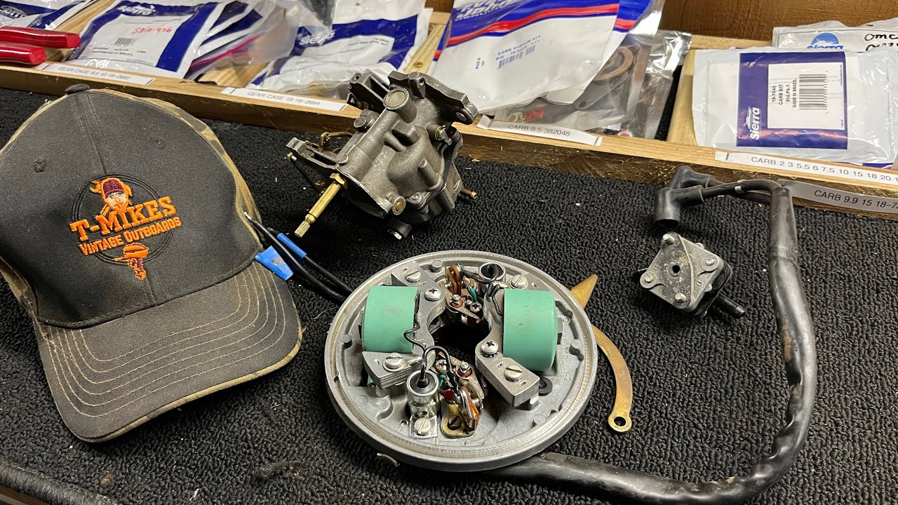 Troubleshoot Spark Carburetor Fuel Pump Trouble 1968 18 HP Evinrude Mail in Repair Service T-Mike