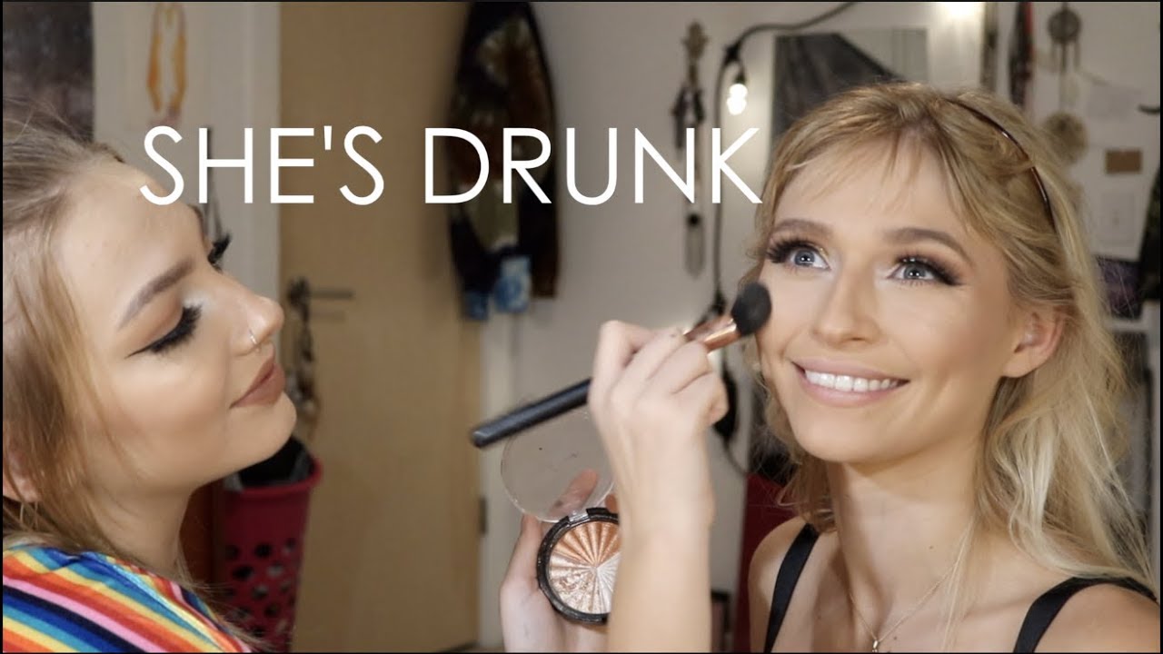 I Do My DRUNK Sister's Makeup! | Hannah Blair