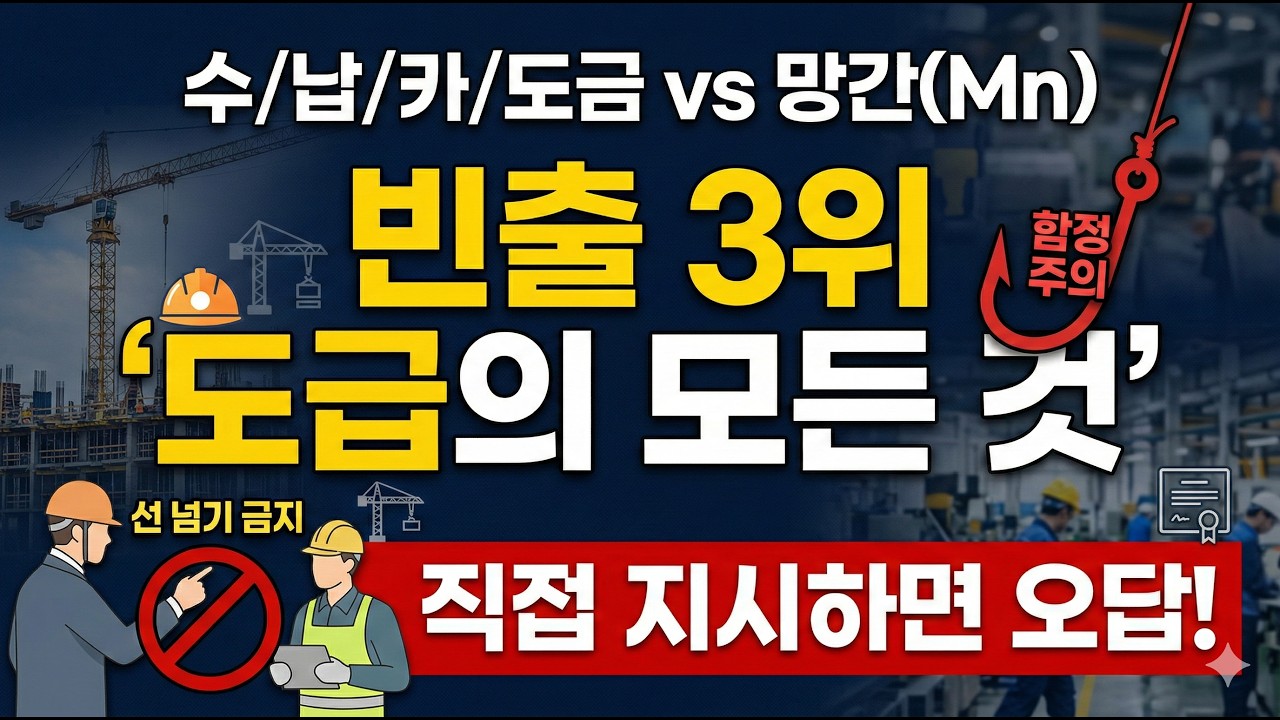 [2026 최신] 산업안전지도사 1차 빈출 3위! '도급 안전조치' 망간(Mn) 함정 피하는 법 (2013~2025 기출)