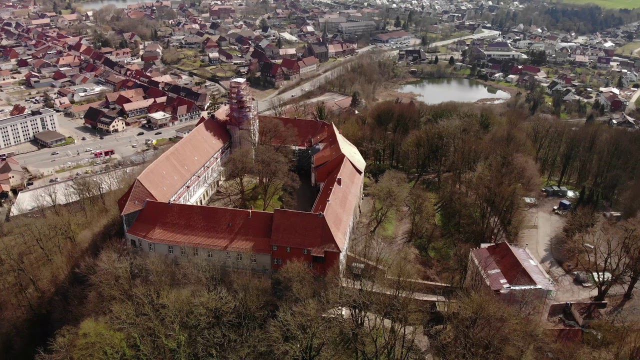 Burgruine Scharzfeld, Schloss Herzberg, Oderparksee (Drohne 4K)