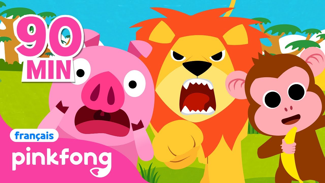 Pinkfong en fran&ccedil;ais - 🦁Chansons d'Animaux | +Comptines | Baby Shark Chansons pour Enfants