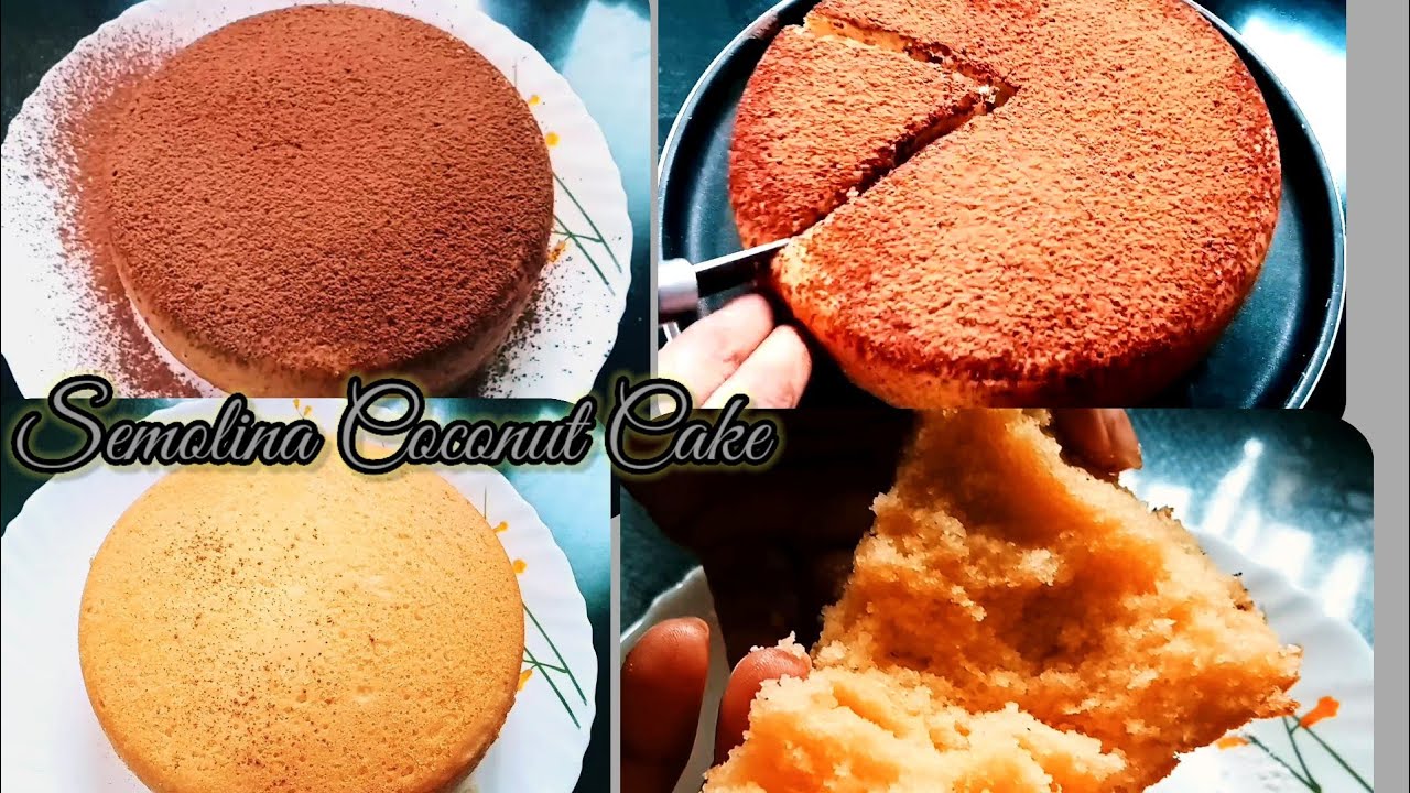 Eggless Rawa Cake Recipe | Easy Coconut Cake Recipe