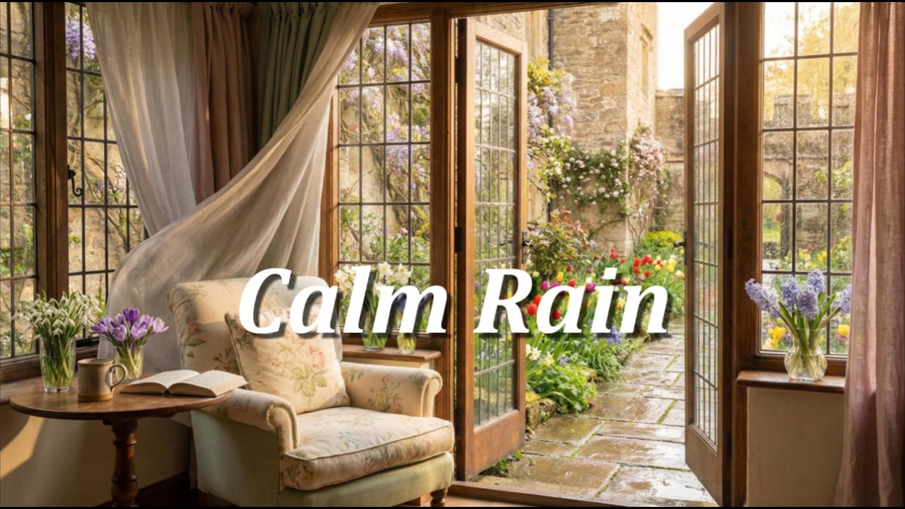 Spring Reading Atmosphere | Gentle Rain for Calm Focus