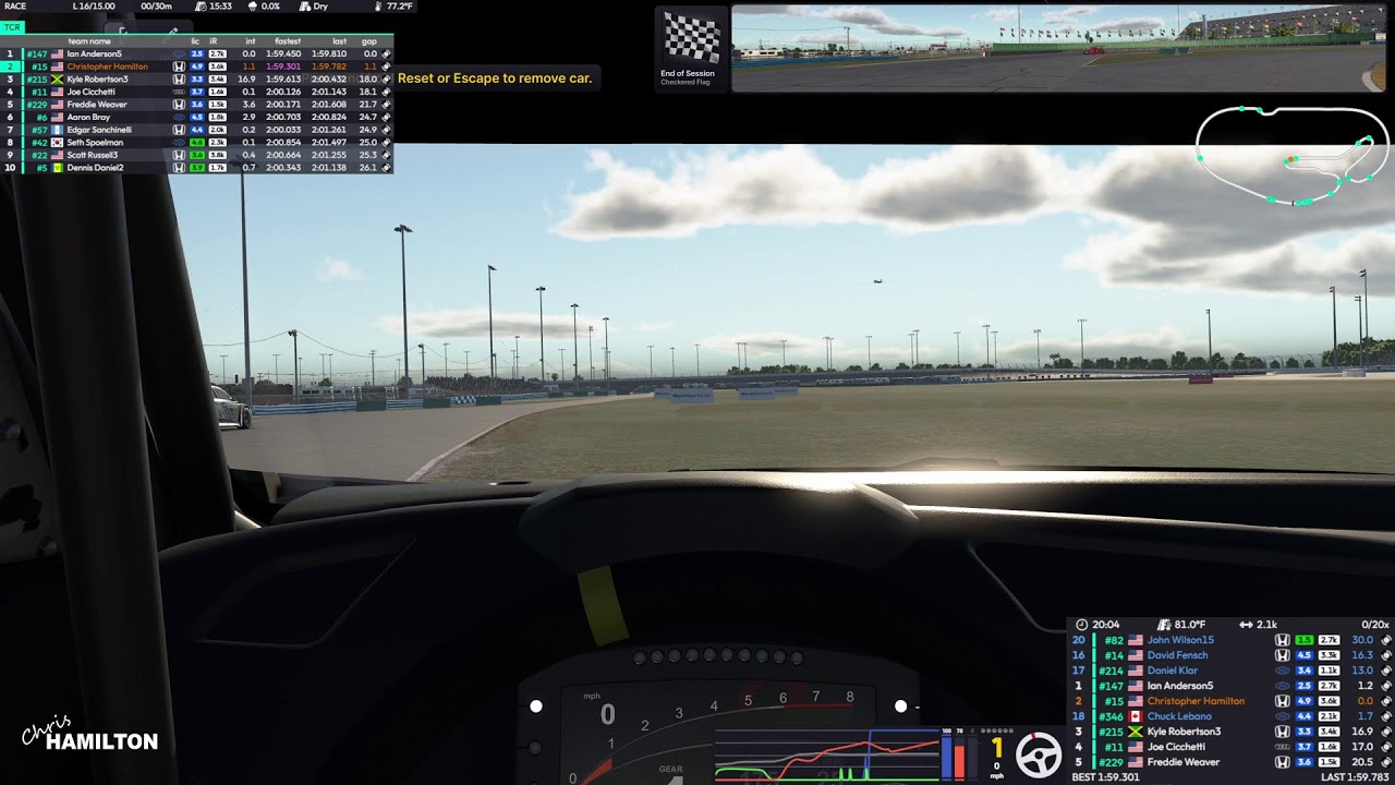 iRacing POV - Ray's Esports Club Racing Round 2 TCR - Daytona
