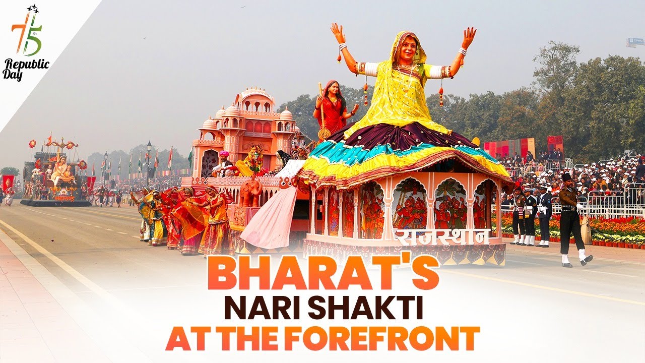Nari Shakti themed tableaux at 75th Republic Day celebrations, Kartavya Path | 26 January 2024