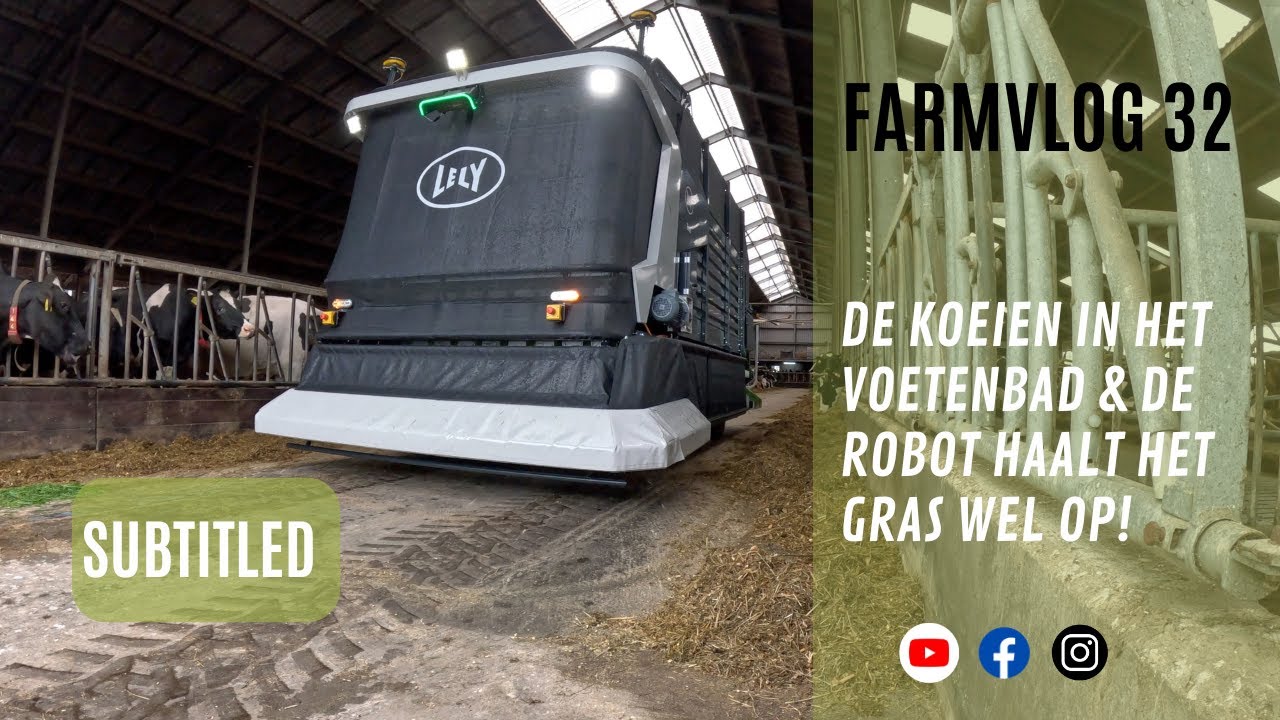 Farmvlog 32: De koeien in het voetenbad & de Lely Exos haalt het gras wel op!
