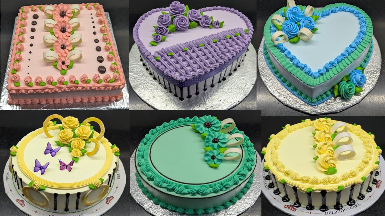 Square Cake Dil Shape Cake Decorated Designing Cake Video Happy Birthday cake Anniversary Cake New
