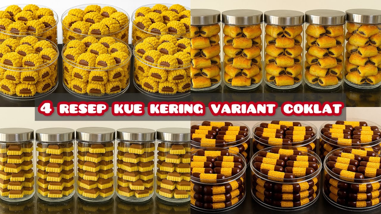 4 resep kue kering lebaran / natal 2026 variant coklat. Enak dan premium