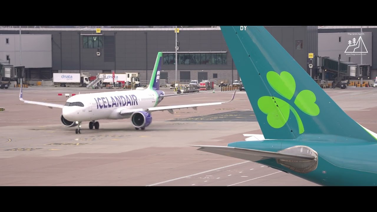 4K of 2 hours in 8 mins of apron planes from Manchester Airport on 05-Feb-2026