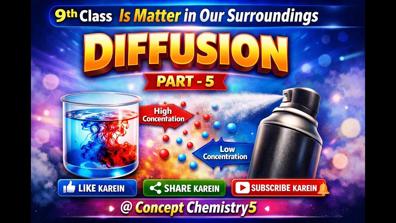 Class 9 Science | Chapter 1 | Matter in Our Surroundings | Diffusion in Matter #chemistry #chemistry