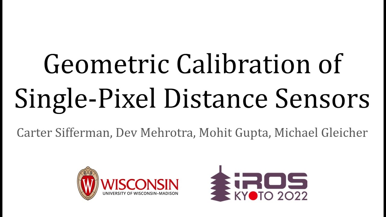 Geometric Calibration of Single-Pixel Distance Sensors