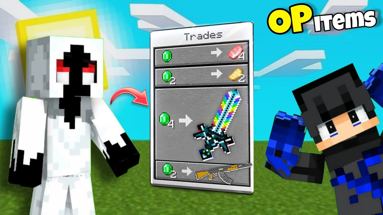 Minecraft but entities trade op items 
