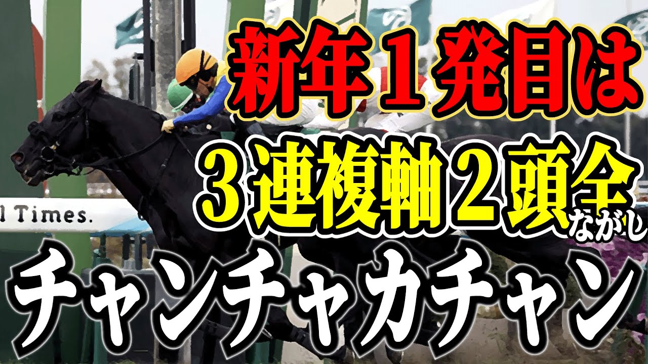 新年初勝利を！3連複軸2頭全ながしで全レース！【競馬実践】