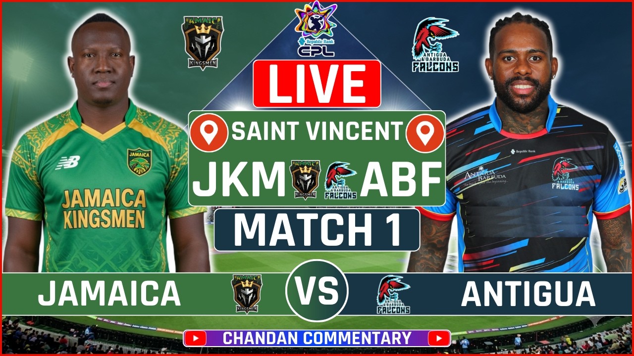 CPL 2026: Jamaica Kingsmen vs Antigua Barbuda Falcons Live Score | JKM vs ABF Live Audio Commentary