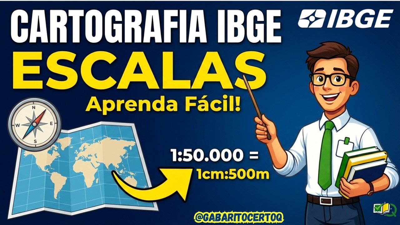 Cartografia para o Concurso IBGE: O guia definitivo Domine Escalas e Projeções (Sem Decoreba)