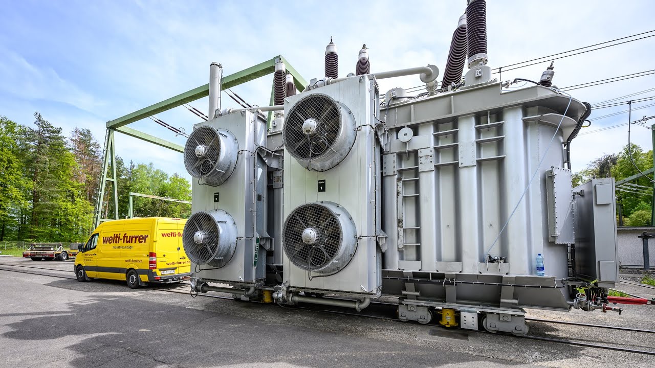 Versetzen des 205t Transformators - Einsatz bei der Axpo mit 650er Kran