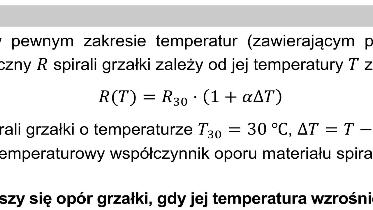 Temperaturowy wsp&oacute;łczynnik oporu