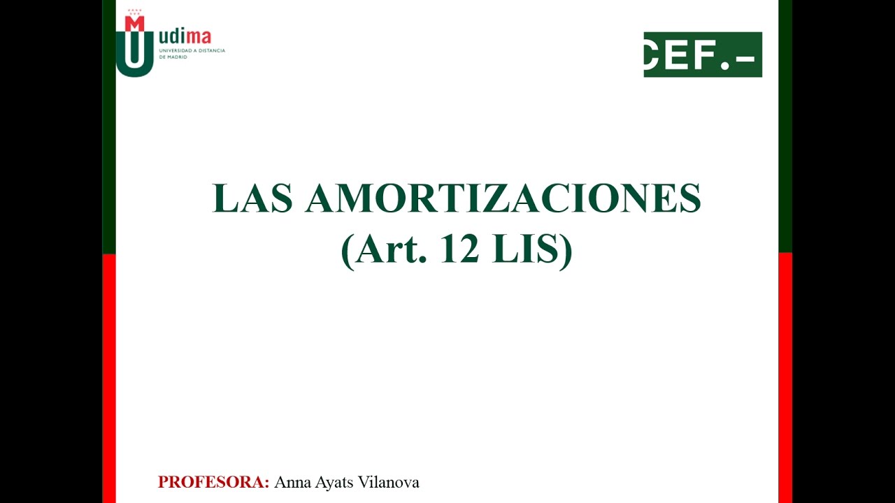 03  Amortización fiscal.- Tablas de amortización