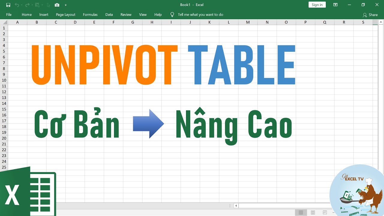 Cách sử dụng Unpivot table trong Excel