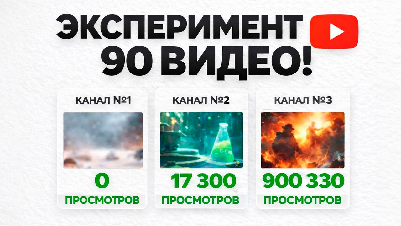 90 ВИДЕО НА 3 РАЗНЫХ КАНАЛА ЗА 30 ДНЕЙ - Сколько я заработаю с ютуба (Гайд + ниша)